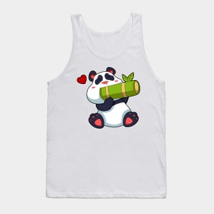 Panda with Bamboo & Heart Tank Top